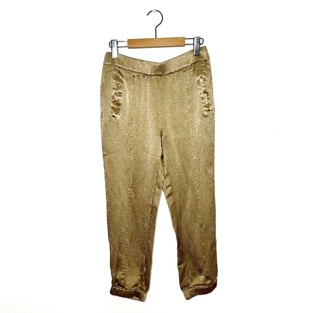 Judith & Charles | Gold Trousers